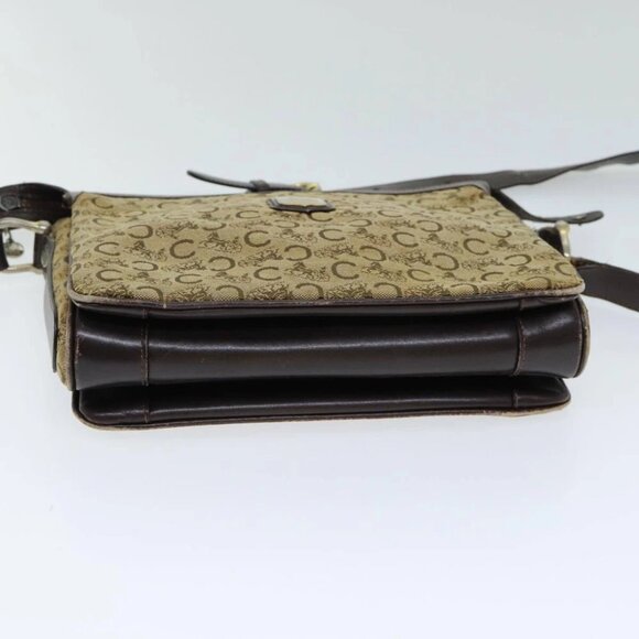 CELINE C Macadam Canvas Shoulder Bag Beige Brown Auth 81007 - Picture 7 of 15